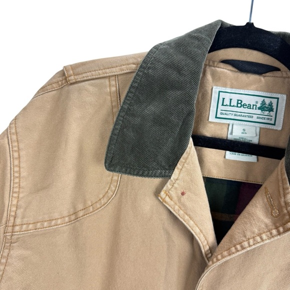L.L.Bean Original Barn Jacket Cotton Lined Saddle Sz Small - Picture 2 of 5